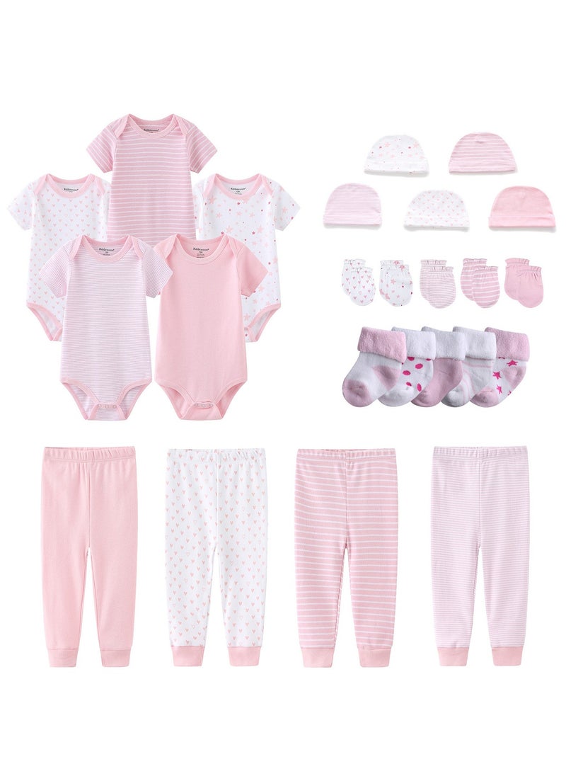 RedMapleTEK 24-Piece Set Of Newborn Baby Jumpsuit, Pants, Hat, Gloves, Socks - Image 1