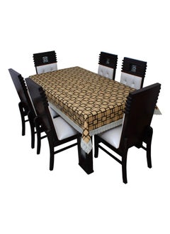 CRAFT CITY Yellow Color Check Print Dining Table Cover for 2/4/6 Seater Table Cloth/Water and dust with Oil-Proof PVC Rectangular Shape (60x90 inch)