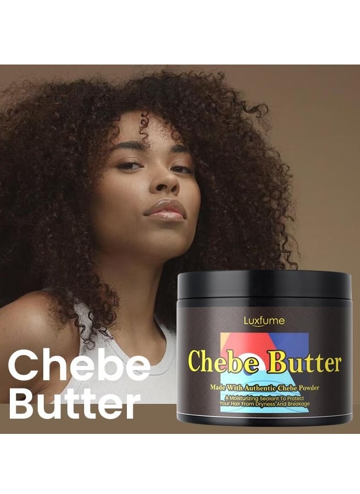Luxfume - hebe Hair Butter, Organic Hair Growth Products Made With Chebe Powder, Castor Oil, Shea Butter, For Split Ends Treatment, Nourishing Vegan Afro Hair Products Oil For All Hair Types 102g - Image 1