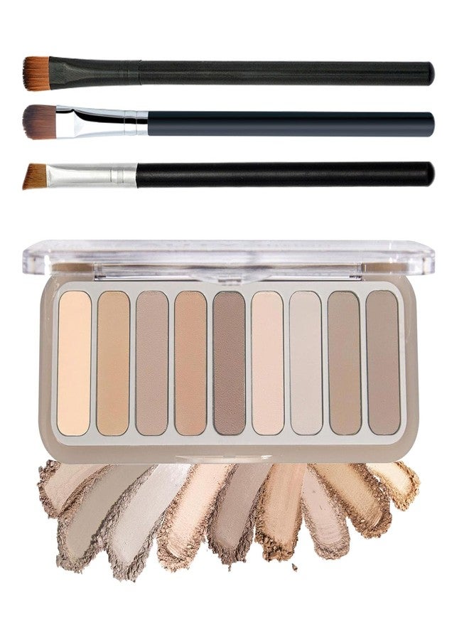 LJYBoBin 9 Colors Eyeshadow Palette,Matte Blendable Eyeshadow Makeup with Brush Make Up Gift Kit,Long Wearing Waterproof Highly Pigmented Brown Nude Smoky Brown Eye Shadow Palettes A - Image 1