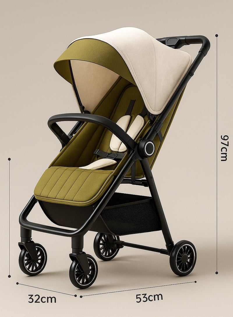 Lightweight Stroller for Travel and Comfort -Green color - Image 5