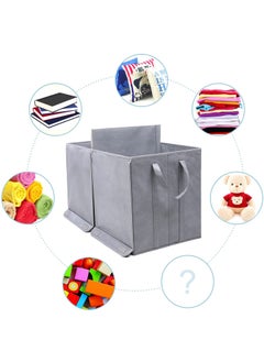 WINI KRAFTS Wini krafts NonWoven Plain Underbed Storage Box Organizer Blanket Cover For Wardrobe Toys Organizers Grey  - Image 4
