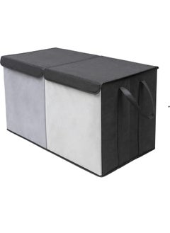 WINI KRAFTS Wini krafts NonWoven Plain Underbed Storage Box Organizer Blanket Cover For Wardrobe Toys Organizers Grey  - Image 1