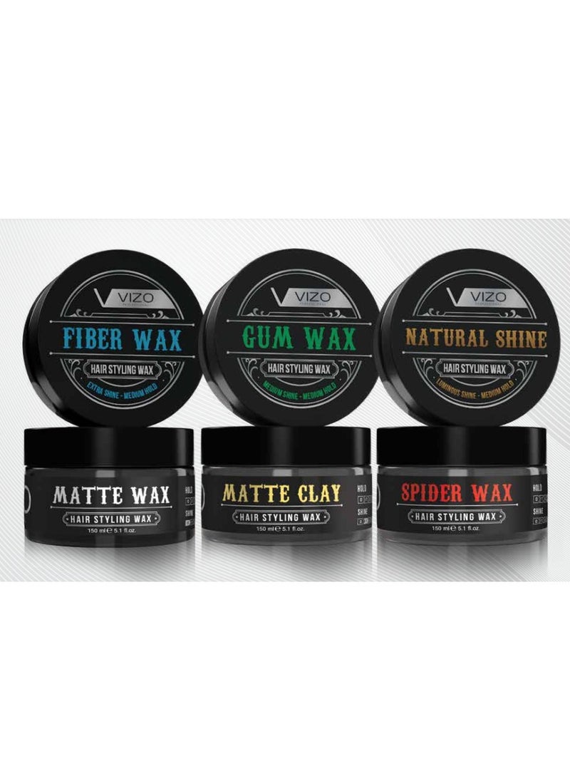 Vizo Professional FIBER Hair Styling Wax for Extra Shine Medium Hold 150ml - Image 2