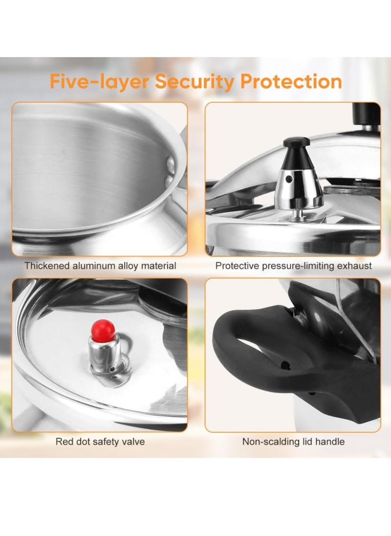 Microplus - 7L Aluminium Pressure Cooker | Pressure Pot | Arabic Cooker | Silver | PS-626 - Image 1
