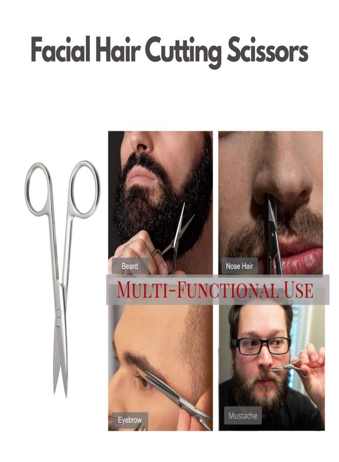Doberyl Beard Grooming & Trimming Kit for Men Care - Beard Shaping Comb, Mustache & Beard Trimming Scissors, Neck Duster Brush, Barber Hair Cutting Scissors for Styling & Shaping Gift set (5 pcs) - Image 5