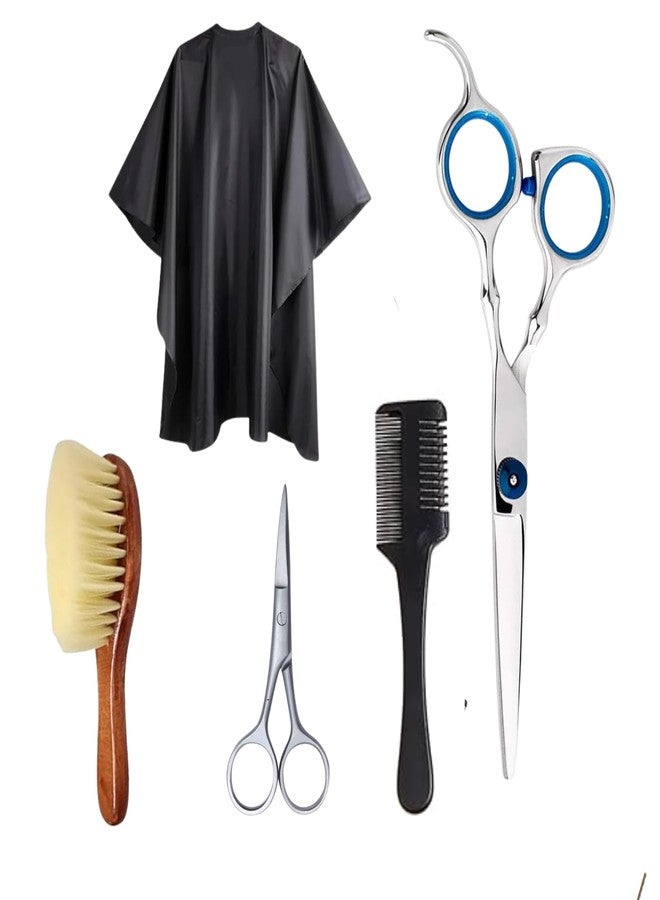 Doberyl Beard Grooming & Trimming Kit for Men Care - Beard Shaping Comb, Mustache & Beard Trimming Scissors, Neck Duster Brush, Barber Hair Cutting Scissors for Styling & Shaping Gift set (5 pcs) - Image 1