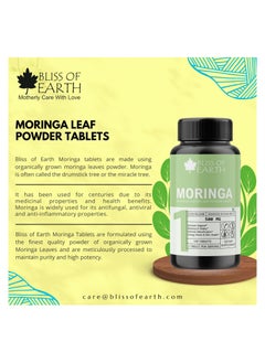 BLISS OF EARTH Bliss of Earth High Purity Moringa Oleifera Tablets 500gm With Quick Release & Enhanced Bioavailability, Green Superfood Supplement, 120 Tablets Pack of 2  - Image 4