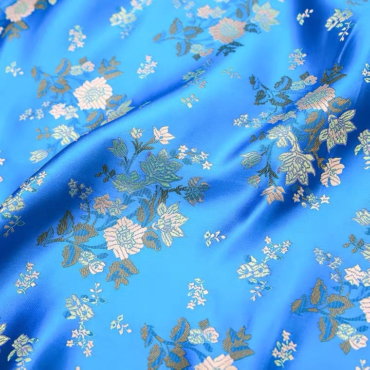 114 Nylon Brocade Jacquard Fabric Stars Small Grass Flower Pillow Cushion Handmade Fabric Diy Cheongsam Fabric - Image 4