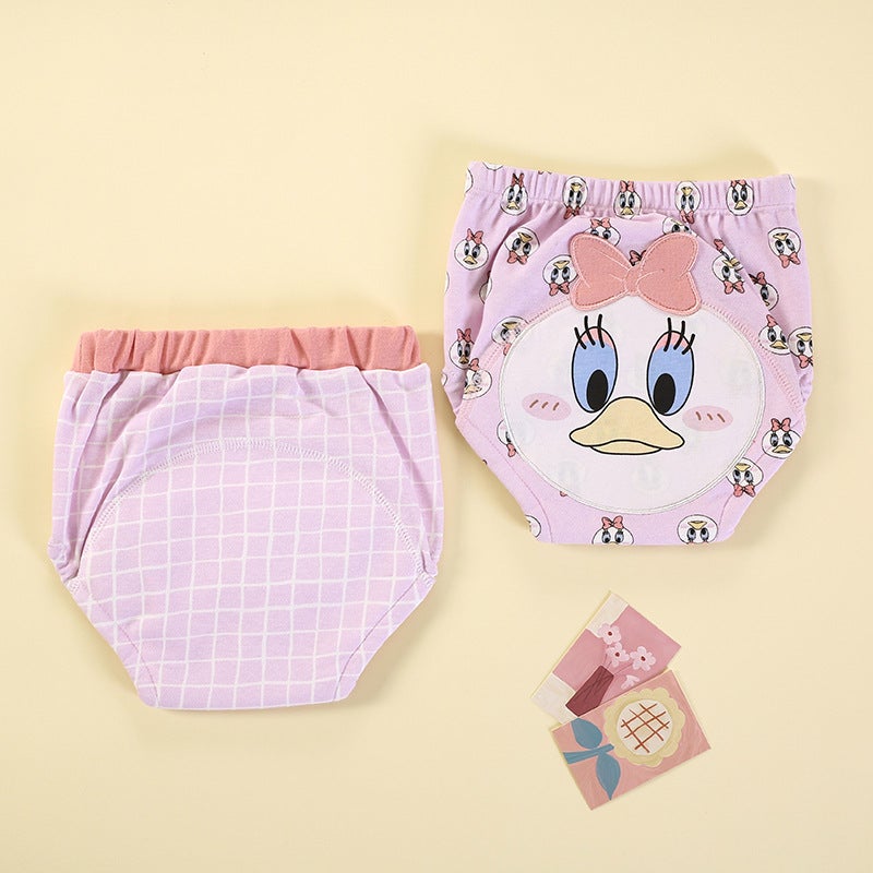 2024 New Baby 6-Layer Training Pants Cotton Washable Duckling Timmy 