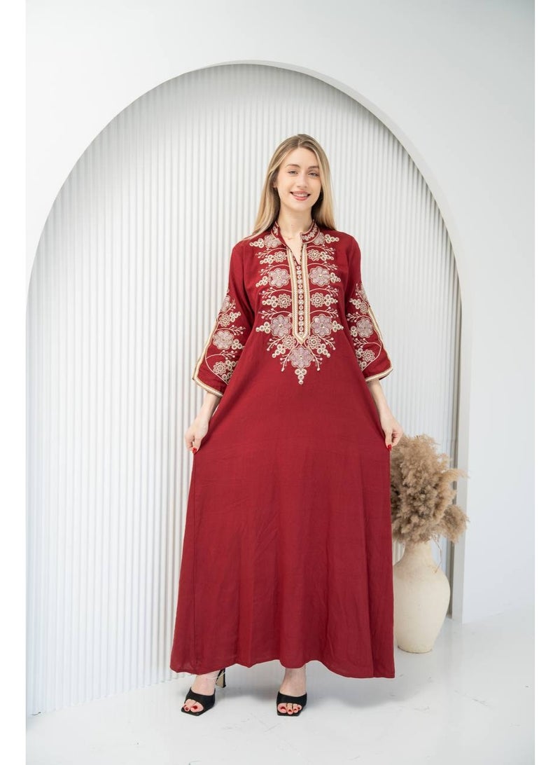 Brides Elegant jalabiya with luxurious embroidery for an elegant and attractive look SM - 14 - Image 2