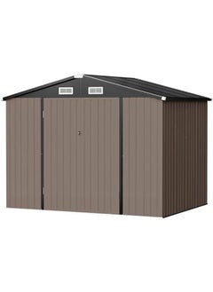 Anovara Anovara Outdoor Storage Shed Garden Metal Shed 182(L) X 121(W) X 195(H) cm 3500L Shed with Lockable Door for Storage Garden Tools, Bicycles, Patio Cushions (6x4 FT)  - Image 1