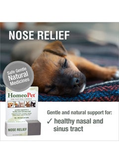 HomeoPet Nose Relief, Natural Sinus Relief for Pets, 15 Milliliters