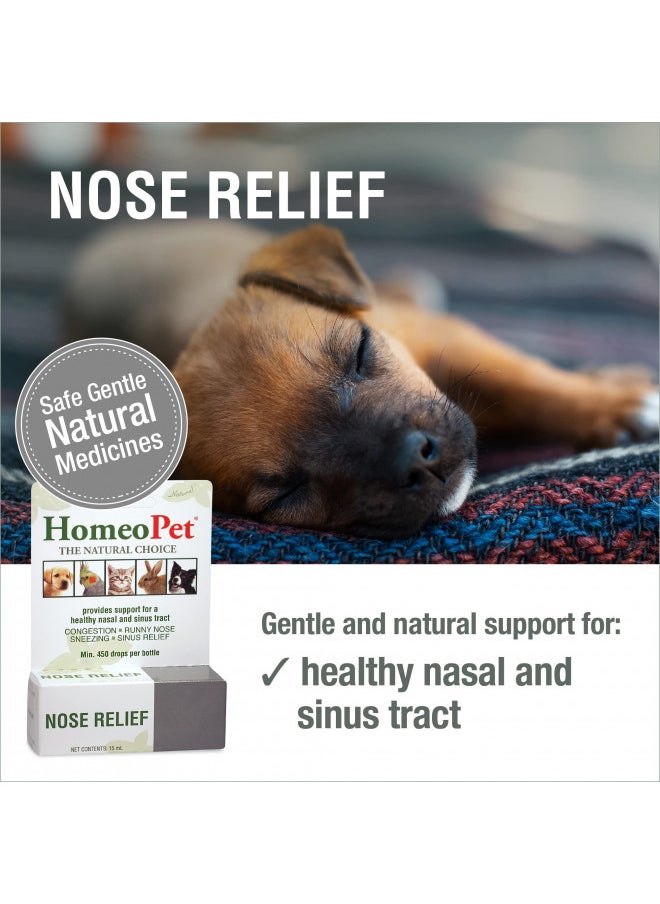 HomeoPet - HomeoPet Nose Relief, Natural Sinus Relief for Pets, 15 Milliliters - Image 1