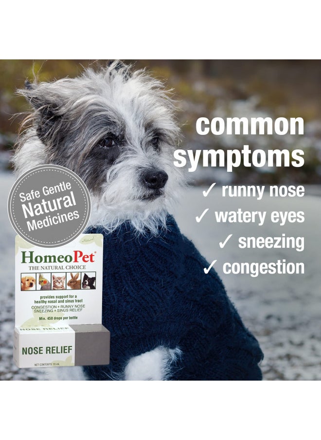 HomeoPet - HomeoPet Nose Relief, Natural Sinus Relief for Pets, 15 Milliliters - Image 1