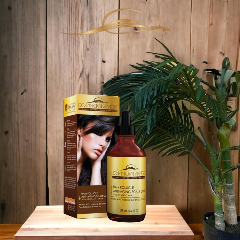 Dominican Magic Hair Follicle Anti Ageing Scalp Drops 4.4oz Boxed (2 Pack) - Image 2
