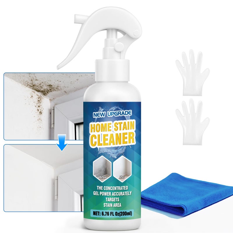 Mold Stain Cleaner Spray, All-Purpose Stain Cleaner for Bathroom, Kitchen, Decks, Patios, Outdoors, Household Stain Remover Spray Best for Tile, Wall, Grout, Fences, Furniture, Sink, Brick - Image 1
