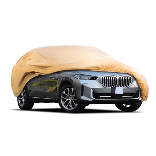 JURMON Heavy Duty Outdoor Car Cover Custom Fit for BMW X5,Windproof All Weather Waterproof Sun Rain UV Dust Snow Protection Outdoor Car Covers - Image 1