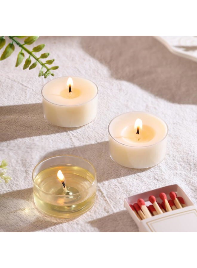 LAMORGIFT Scented Tea Lights Candles, Vanilla Embrace, 8 Pack – 100% Palm Wax Scented Tealights, Ivory Color, 6 Hour Long Burning, Vanilla Aromatherapy Tea Lights Candles for Relaxation, Home, Spa, Events - Image 3
