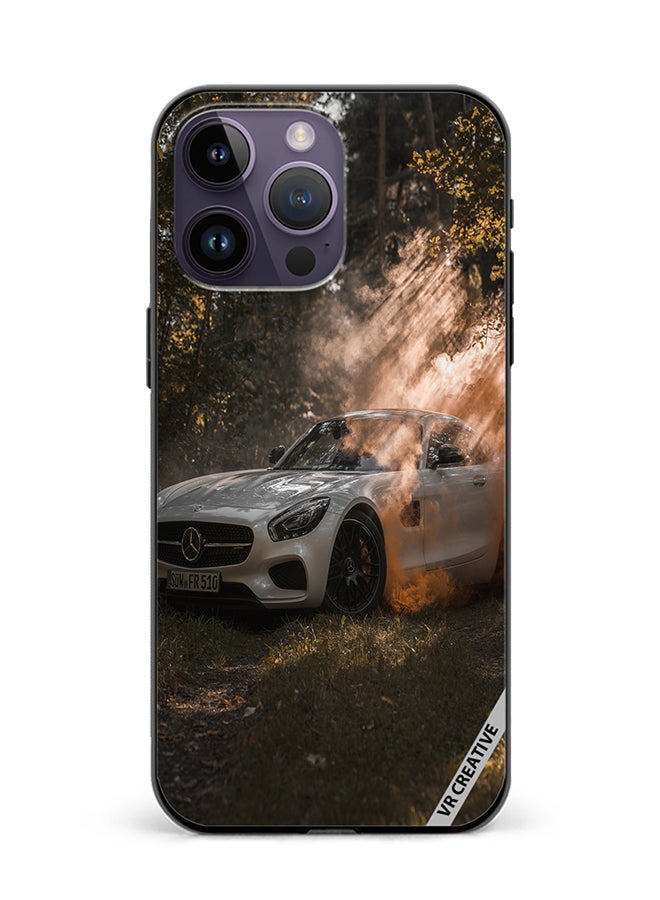 VR CREATIVE غطاء حماية لهاتف آبل آيفون 15 برو ماكس بتصميم مرسيدس AMG متعدد الألوان - Image 1