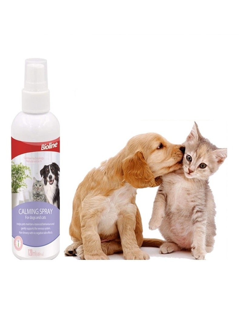 Bioline رذاذ مهدئ للقطط والكلاب 120 مل - Image 1