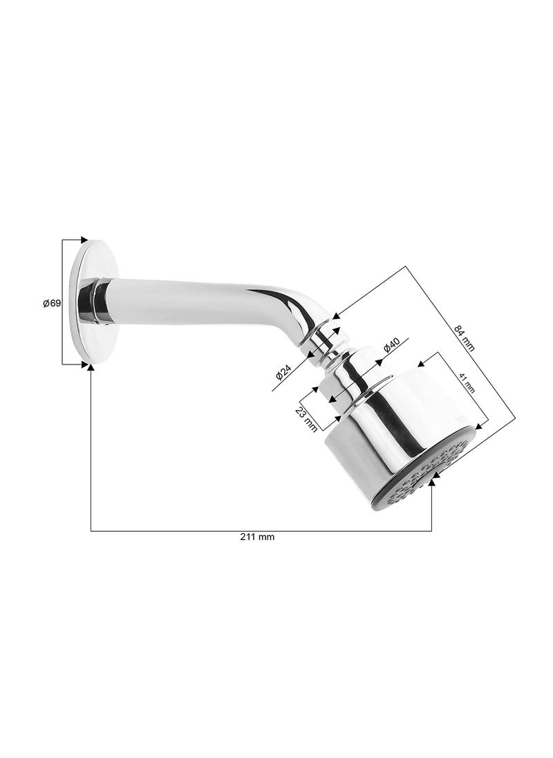 CLINTON CLINTON 3INCH ABS SHOWER WITH 6 INCH ROUND ARM PACK OF1  - Image 2