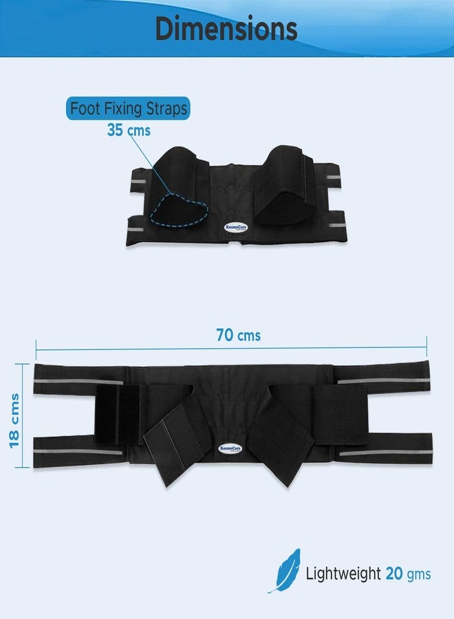 KosmoCare Wheelchair Foot Strap| Adjustable Leg Support for Wheelchair| Restraints foot and Prevents from Sliding| Safety leg strap for Seniors and physically disabled | Wheel Chair Accessories| Black - Image 4