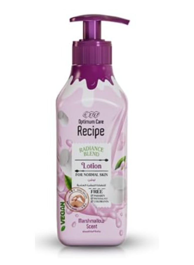 Eva cosmetics Optimum Care Recipe Radiance Blend Lotion For Normal Skin - Marshmallow Scent 370 Ml - Image 1