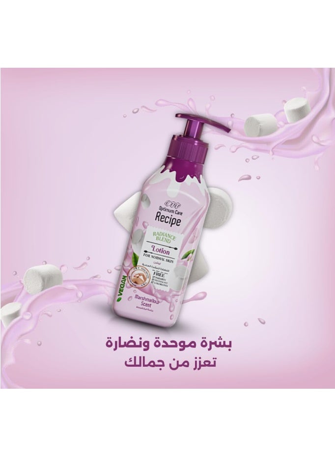 Eva cosmetics Optimum Care Recipe Radiance Blend Lotion For Normal Skin - Marshmallow Scent 370 Ml - Image 2