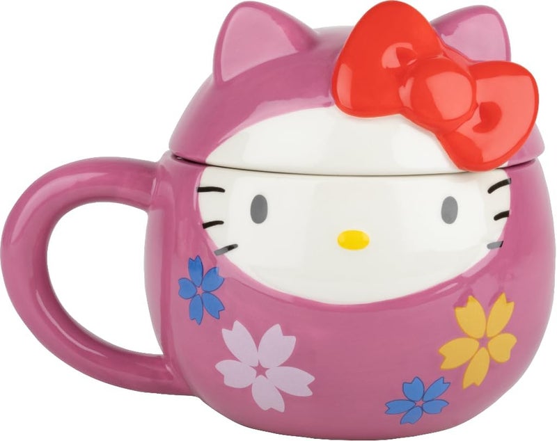 Konix Hello Kitty Mug 3D - Keramikbecher - 320 ml - Daruma-Motiv - Pink - Image 1