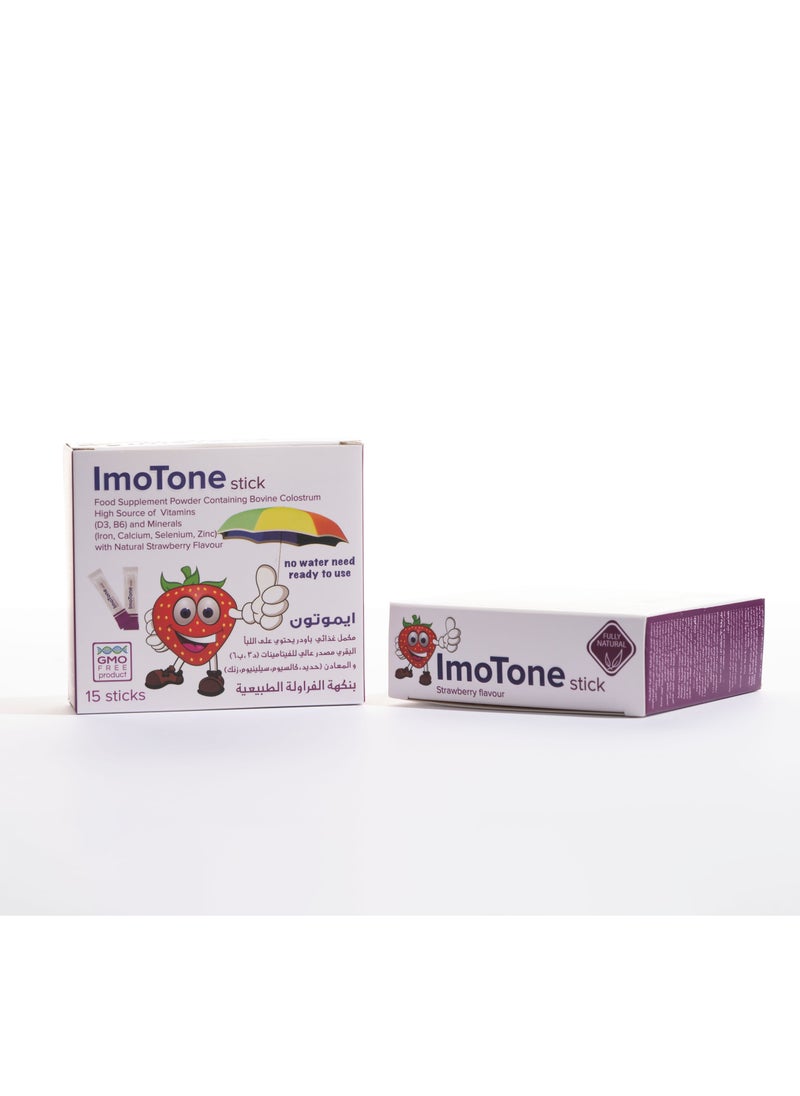 LIFE SOURCES Imotone Strawberry Flovour Dietary Supplement Stick 15-Pieces Set