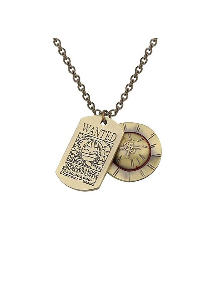STORE 2508 - Store2508 Anime Pendant for Men, Women Stylish Monkey The Luffy Straw Hat Pirates Cosplay Anime Necklace for Men, Boys Anime Accessories Latest Pendent Anime Chain Necklace Anime Merchandise - Image 1