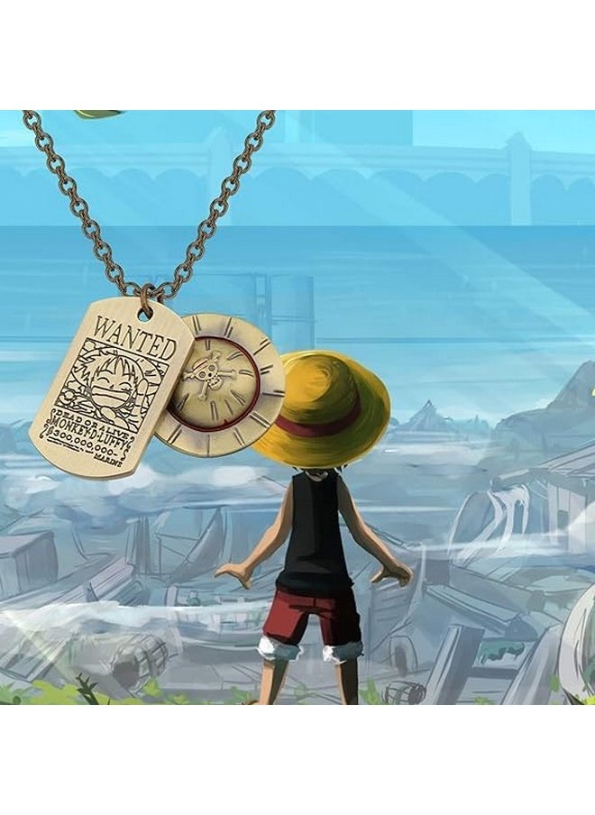 STORE 2508 - Store2508 Anime Pendant for Men, Women Stylish Monkey The Luffy Straw Hat Pirates Cosplay Anime Necklace for Men, Boys Anime Accessories Latest Pendent Anime Chain Necklace Anime Merchandise - Image 1