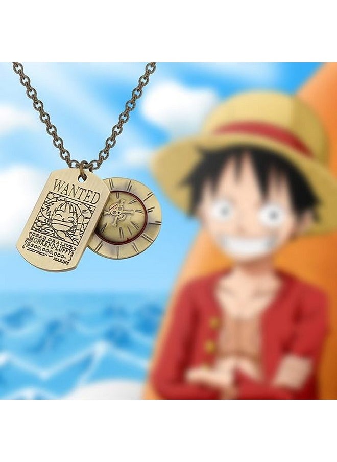STORE 2508 - Store2508 Anime Pendant for Men, Women Stylish Monkey The Luffy Straw Hat Pirates Cosplay Anime Necklace for Men, Boys Anime Accessories Latest Pendent Anime Chain Necklace Anime Merchandise - Image 1