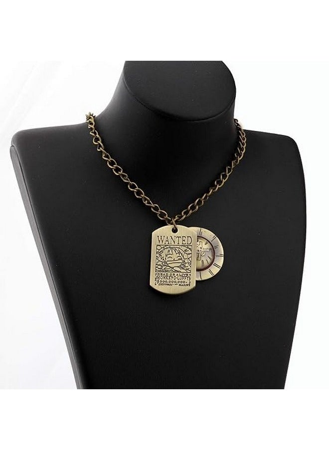 STORE 2508 - Store2508 Anime Pendant for Men, Women Stylish Monkey The Luffy Straw Hat Pirates Cosplay Anime Necklace for Men, Boys Anime Accessories Latest Pendent Anime Chain Necklace Anime Merchandise - Image 1