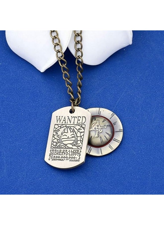 STORE 2508 - Store2508 Anime Pendant for Men, Women Stylish Monkey The Luffy Straw Hat Pirates Cosplay Anime Necklace for Men, Boys Anime Accessories Latest Pendent Anime Chain Necklace Anime Merchandise - Image 1