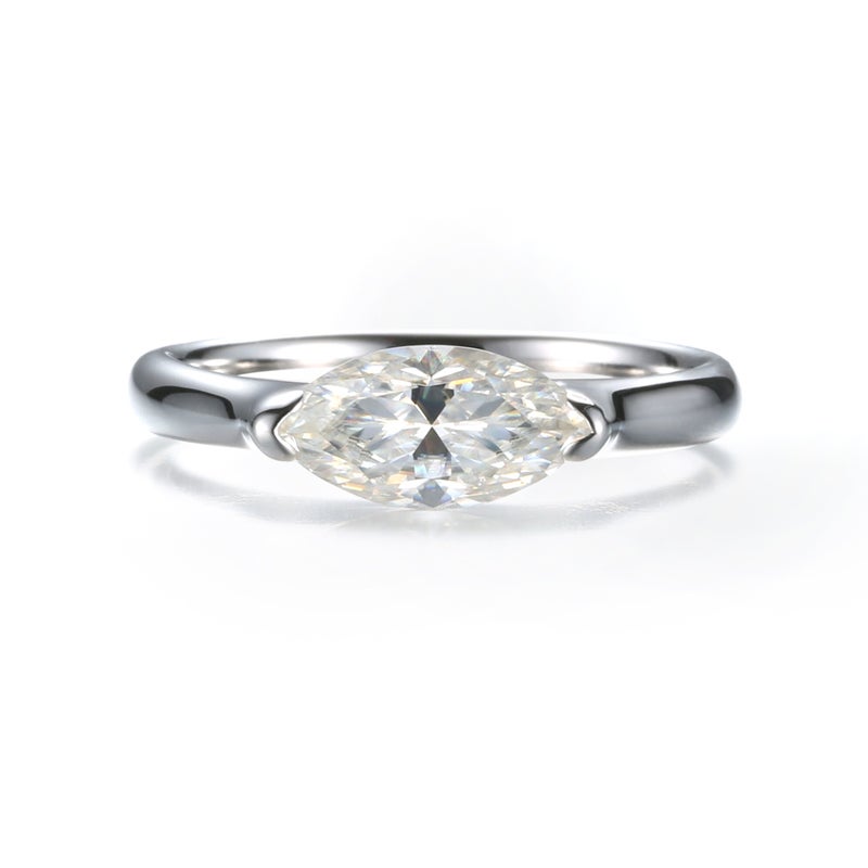 Chic Mint Green Moissanite Silver Ring silver-CBJZ468 (High Carbon Drill)