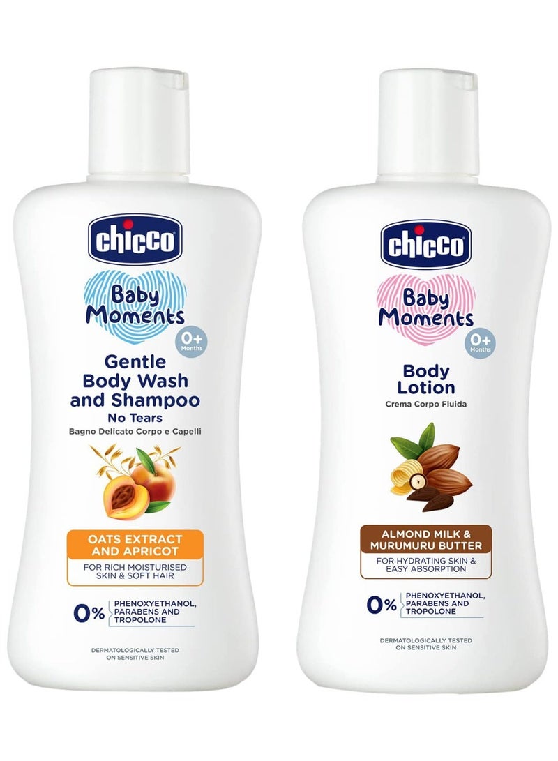Chicco Gentle Bodywash & Shmapoo 200Ml With Chicco Body Lotion 200Ml - Image 1