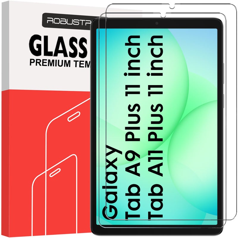 Robustrion Tempered Glass for Samsung Tab A11 Plus 11 inch/Galaxy Tab A9 Plus 11" Screen Protector Guard for Samsung Galaxy Tab A9+ / A11+ Tablet [Anti-Scratch] & [Smudge Proof] - Pack of 2 - Image 5