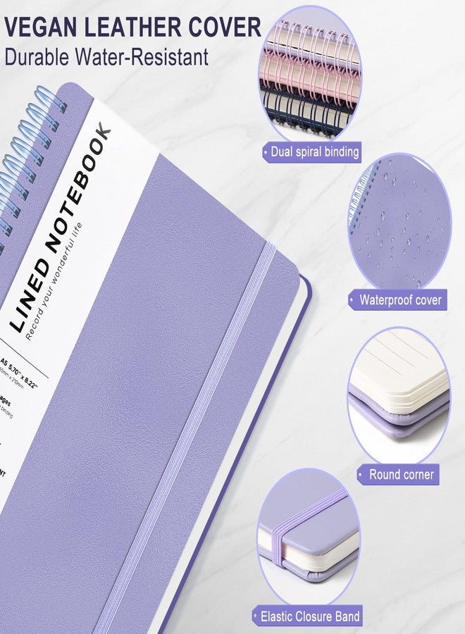 ABERLLS Purple Lined Spiral Journal Notebook with 160 Pages - Image 4