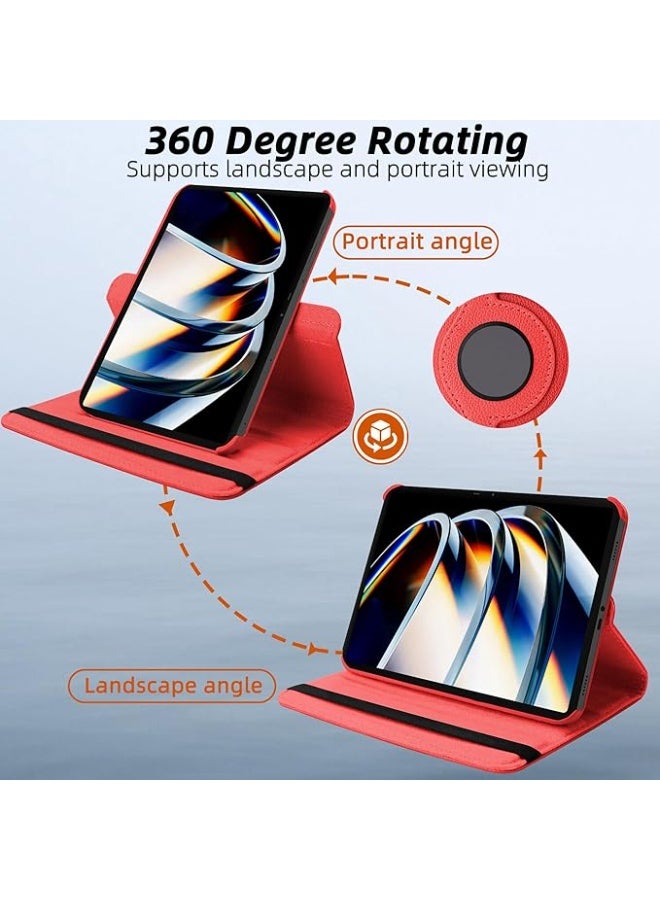 360 Rotatable Smart Flip Cover for Infinix XPAD LTE 11 inch Tablet Case (Red) - Image 4