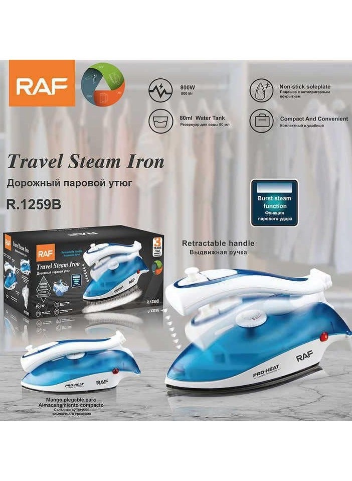 RAF Travel Foldable Steam & Dry Iron /Light weight/Non-Stick/800 w - Image 2