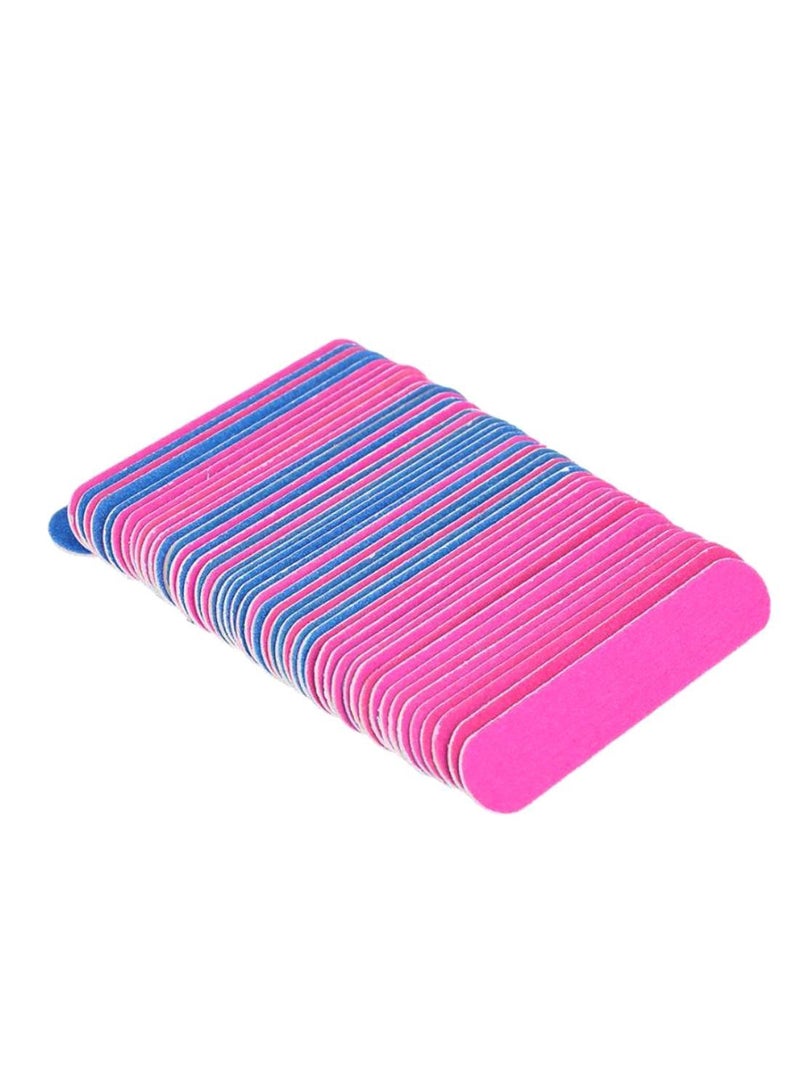 NIBEMINENT 50-Piece Manicure Nail File Set Pink/Blue - Image 2
