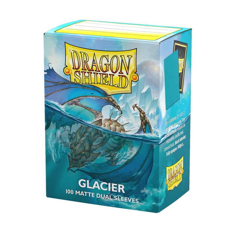 Dragon Shield | Matte Dual Standard Size Card Sleeves | 100 CT - Smooth & Tough Premium TCG Sleeves - Compatible with Pokemon, Flesh & Blood, One Piece & Magic the Gathering | Glacier - Image 1