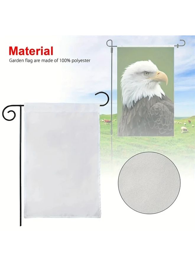 قطعتان من الأعلام الفارغة للحديقة بطبقة واحدة مقاس 11.81 × 17.72 بوصة، لافتات DIY للديكور الخارجي الموسمي - Image 5