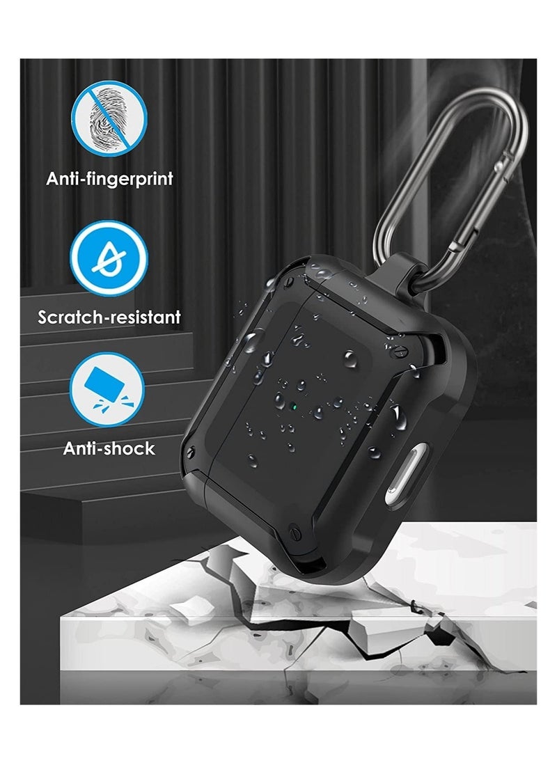ELTRAZONE - AirPods 3 Case With Keychain, Full-Body Rugged Protective Shockproof Carrying Case Cover Skin for AirPods 3rd Generation 2021, Front LED Visible - Image 1