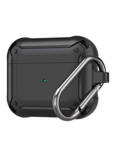 AirPods 3 Case With Keychain, Full-Body Rugged Protective Shockproof Carrying Case Cover Skin for AirPods 3rd Generation 2021, Front LED Visible