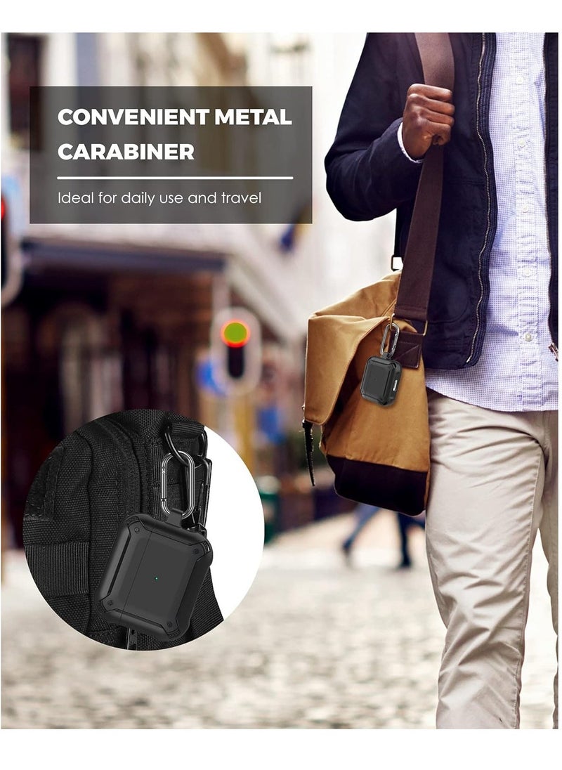ELTRAZONE - AirPods 3 Case With Keychain, Full-Body Rugged Protective Shockproof Carrying Case Cover Skin for AirPods 3rd Generation 2021, Front LED Visible - Image 1