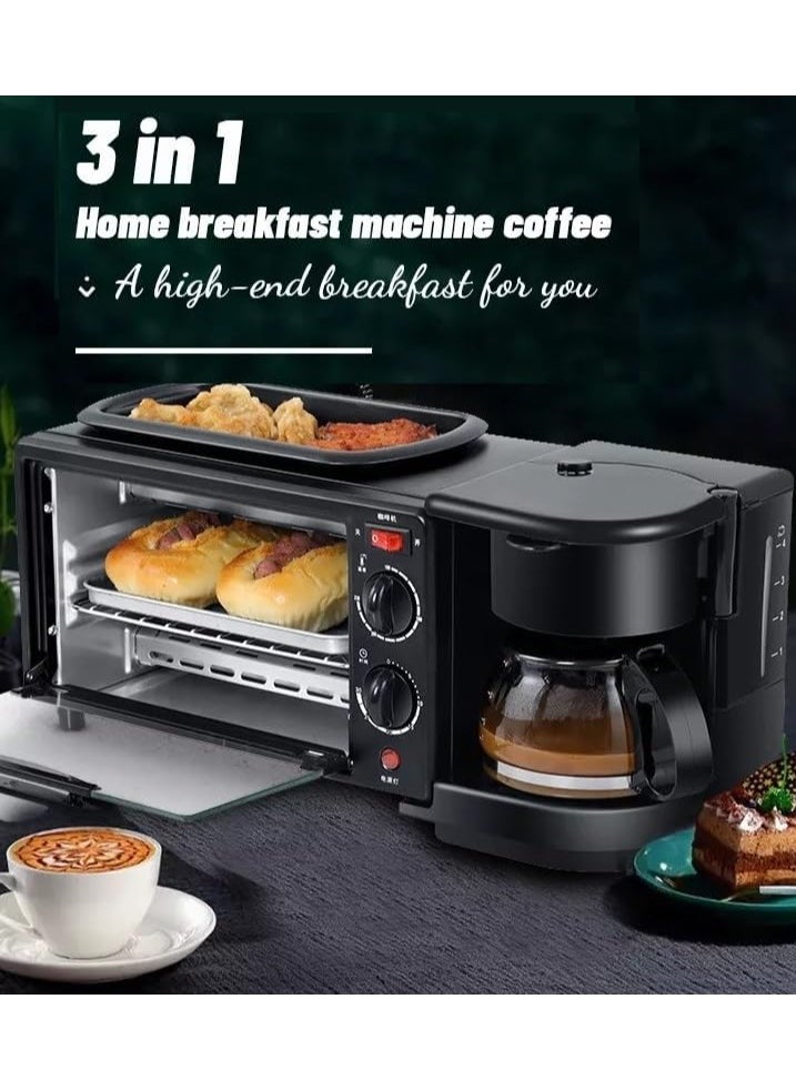 SILVER CREST 3 in 1 Multifunctional Breakfast Preparation Set Fryer Oven and Coffee Maker 12L Capacity 2800W  - Image 1