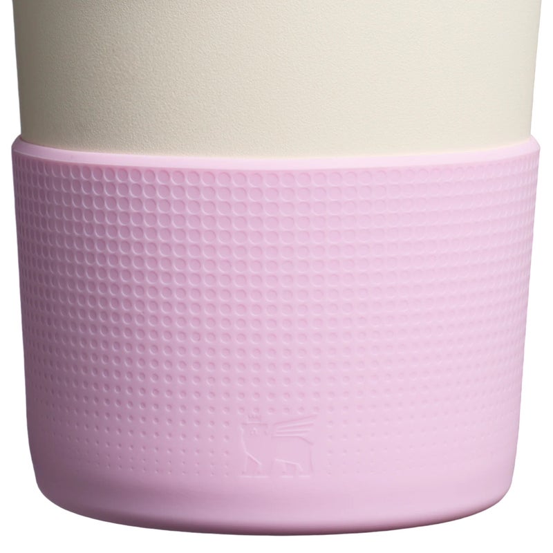 Stanley 20oz/30oz Stanley Quencher Boot + Straw Topper Silicone Protective Sleeve & Straw Cover – Cherry Blossom - Image 2
